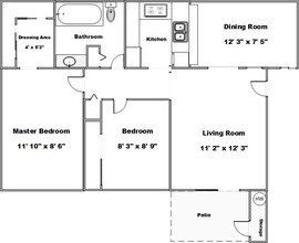 2 Bedroom 207 floor plan
